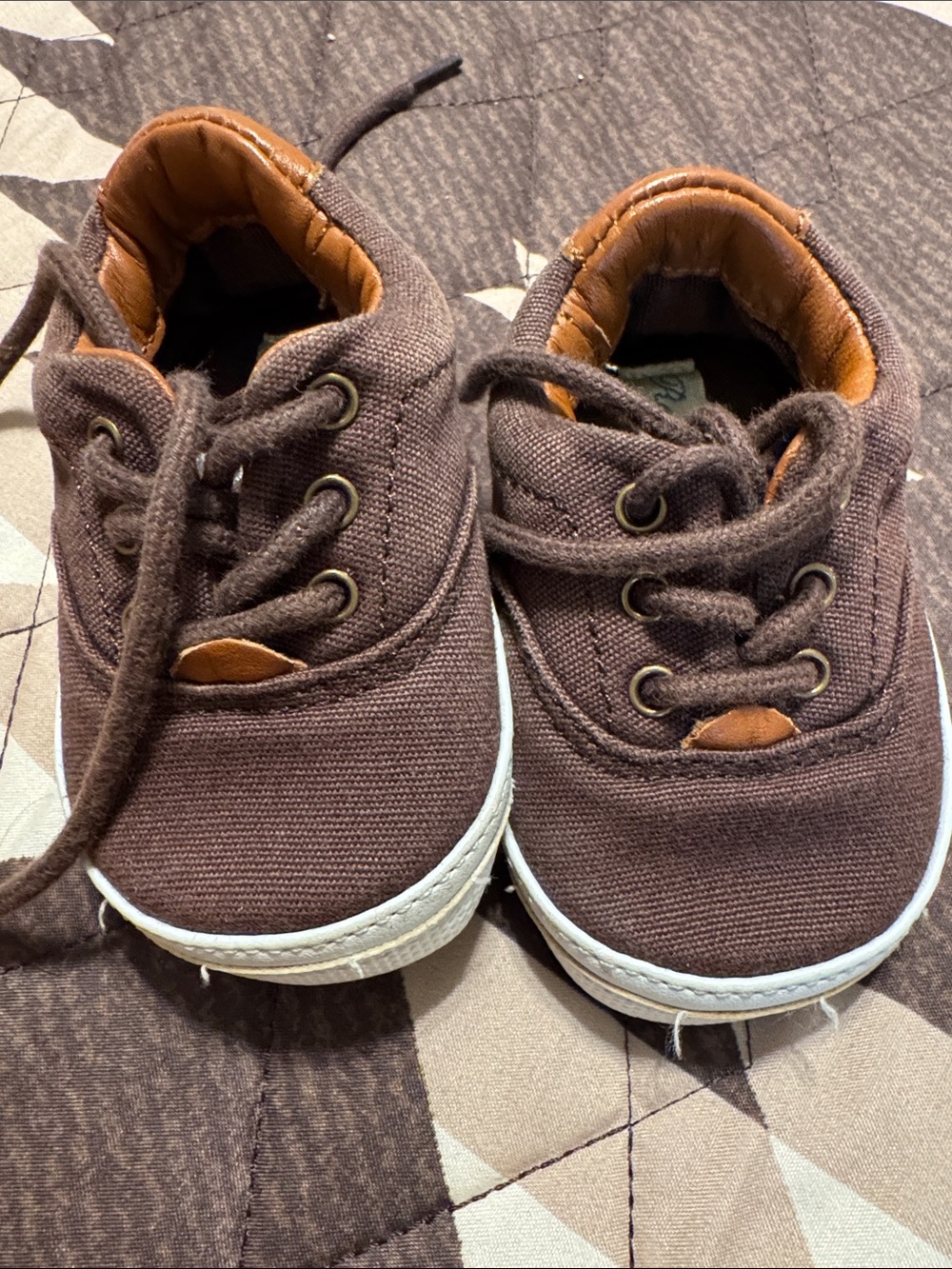 Polo by Ralph Lauren Brown Canvas Kids Sneakers
